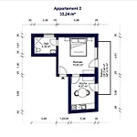 1-2 Personen - Parkplatz - Fahrradgarage - Zentrum - Kueche - Balkon - Klima Apartment