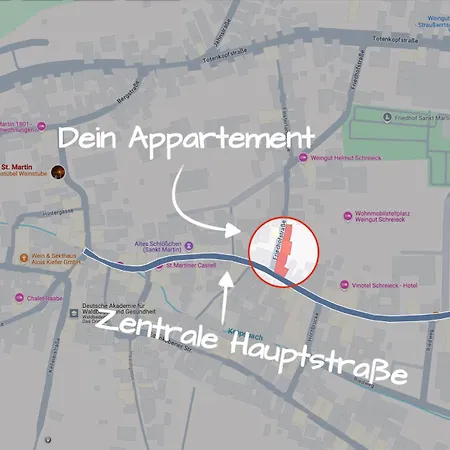 Lägenhet 1-2 Personen - Parkplatz - Fahrradgarage - Zentrum - Kueche - Balkon - Klima Sankt Martin