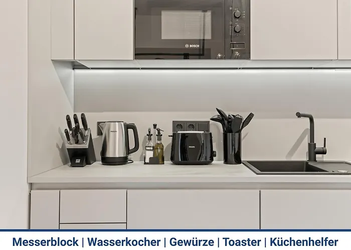 Apartament 1-2 Personen - Parkplatz - Fahrradgarage - Zentrum - Kueche - Balkon - Klima